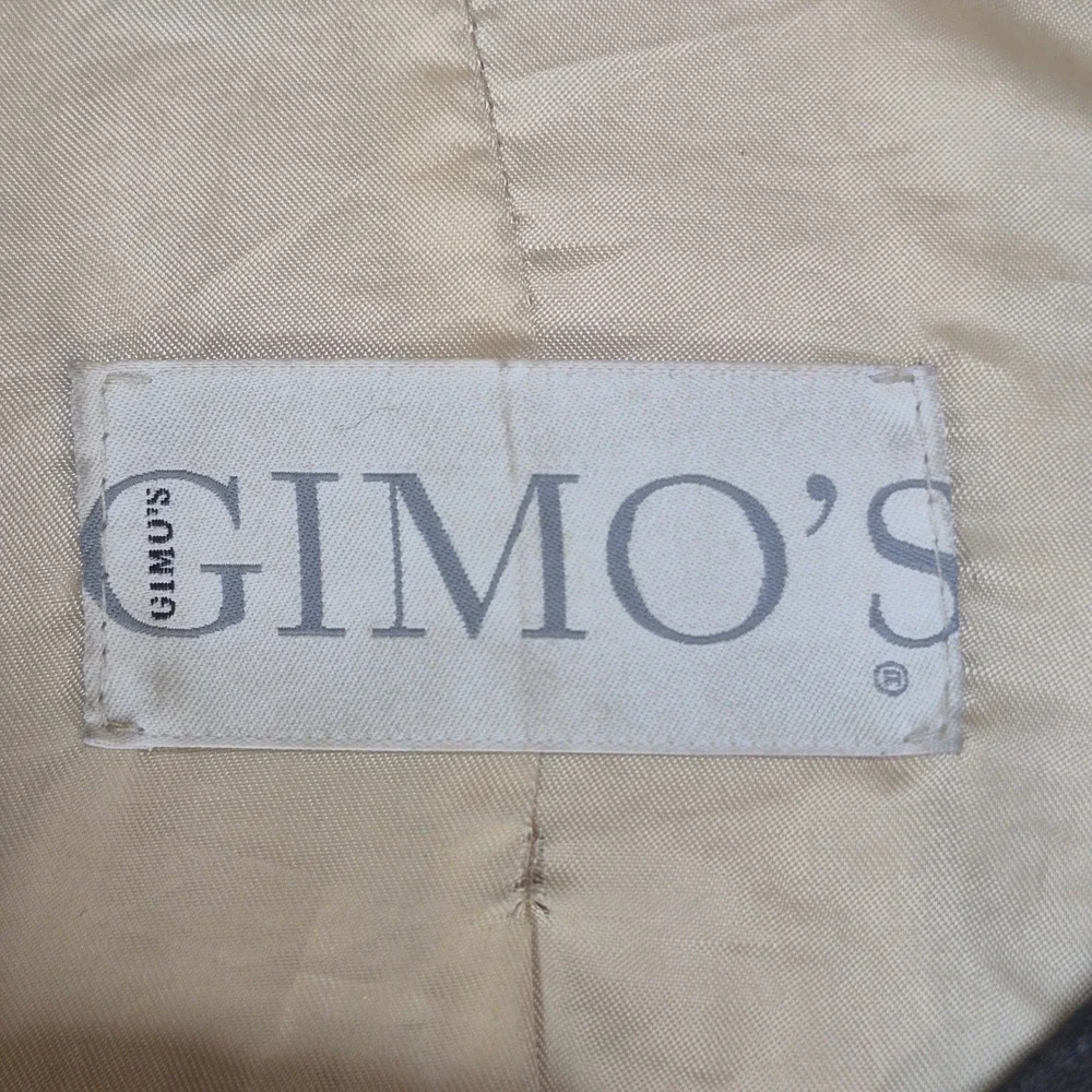 Gimo's Leather Jacket Mens Small Brown Distressed Cafe Racer Moto Made in Italy